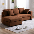 Modułowa sofa narożna, o nowoczesnej formie, kolor: brązowy