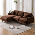 Modułowa sofa narożna, o nowoczesnej formie, kolor: brązowy